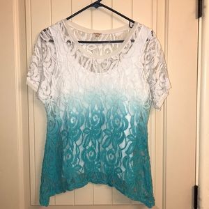 Reba Ombré Lace Tee